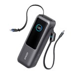 ANKER  A1695 25000mAh 165W自帶伸縮線行動電源-黑灰色 