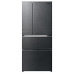 Panasonic  NR-D615XGS-B 610L四門變頻無邊框玻璃IOT墨岩黑電冰箱