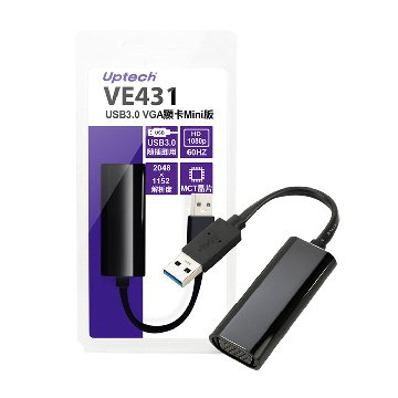 UPMOST 登昌恆 VE431 USB3.0 VGA顯卡Mini版
