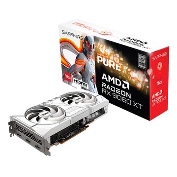 SAPPHIRE 藍寶科技PURE極地 RX9060XT GAMING OC 16GB 白顯示卡
