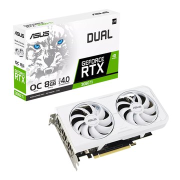 ASUS 華碩DUAL-RTX3060TI-O8GD6X-白/顯卡-註四｜順發線上購物