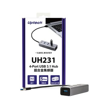 Uptech 登昌恆 UH231 4埠 USB3.1 HUB鋁合金集線器