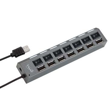 E-books H10 獨立開關7孔USB2.0 HUB