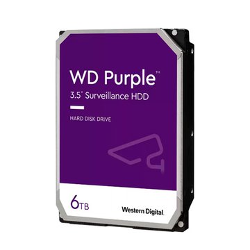 WD 威騰 【紫標 】3.5吋 6TB 256M 5400R 3年保 監控碟 (WD64PURZ)