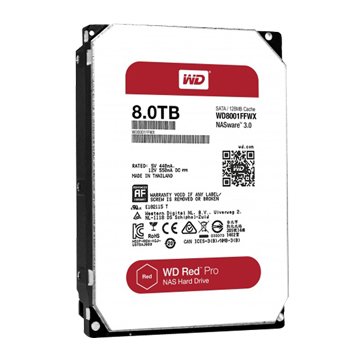 WD 威騰8TB 3.5吋 128MB 7200轉 SATAIII 紅標硬碟(WD8001FFWX)