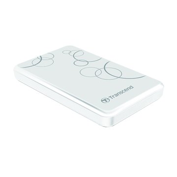 Transcend StoreJet 25A3 防震 1TB 2.5吋 外接硬碟-白