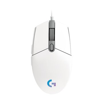 Logitech 羅技 G102炫彩有線遊戲滑鼠/USB(白)
