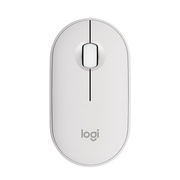 Logitech 羅技 M350s 鵝卵石藍牙滑鼠(珍珠白)