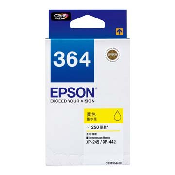 EPSON 愛普生T364450(364) 黃色墨水匣
