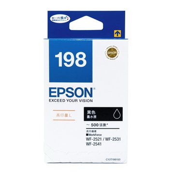 EPSON 愛普生 T198150(198XL) 黑色墨水匣