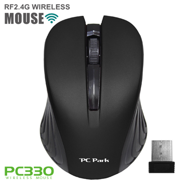 PC Park PC-330BK超手感無線滑鼠(黑)
