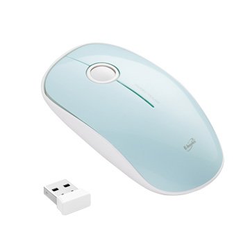 E-books M42 超手感靜音無線滑鼠/USB(粉藍)