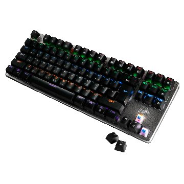 T.C.STAR TCK808 87鍵青軸電競機械鍵盤/USB(黑)