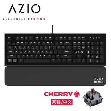 AZIO MK HUE Cherry 鋁合金(茶軸/白光)機械鍵盤(黑)(福利品出清)