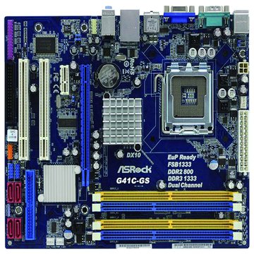 ASROCK G41C-GS/G41/DDR2+DDR3/775 主機板