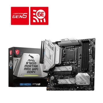 MSI 微星B760M MORTAR MAX WIFI DDR4主機板-上網註冊5年保