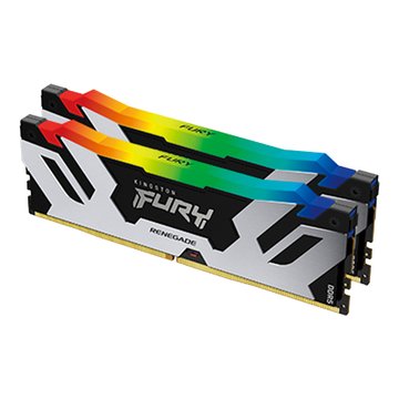Kingston 金士頓FURY Renegade RGB DDR5 6400 96G(48G*2)-黑(CL32) 桌上型記憶體(KF564C32RSAK2-96)