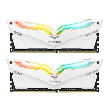 team 十銓 Night Hawk RGB DDR4 3200 16G(8G*2)-炫光(白)