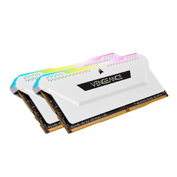 CORSAIR 海盜船海盜船VENGEANCE RGB PRO SL DDR4 3600 32G(16G*2) 白色(CMH32GX4M2D3600C18W)桌上型記憶體