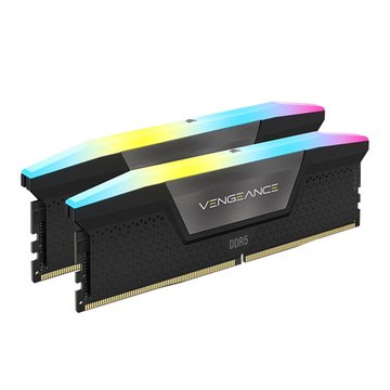 CORSAIR 海盜船海盜船Vengeance RGB DDR5 6000 32G(16G*2)黑色(CMH32GX5M2D6000C36)桌上型記憶體