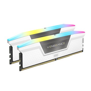 CORSAIR 海盜船海盜船Vengeance RGB DDR5 6000 32G(16G*2)白色(CMH32GX5M2D6000C36W)桌上型記憶體
