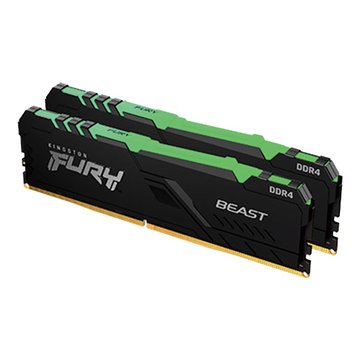 Kingston 金士頓FURY Beast 獸獵者 DDR4 3200 32G(16Gx2) RGB(KF432C16BB1AK2/32)桌上型超頻記憶體