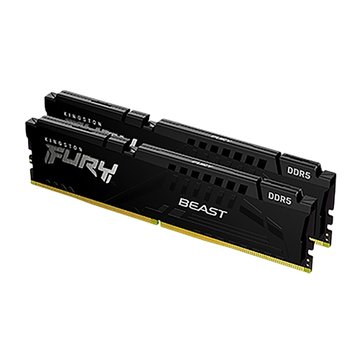 Kingston 金士頓 金士頓 FURY Beast DDR5 6000 32G(16G*2)- 黑(CL30) 桌上型記憶體 (KF560C30BBEK2-32)