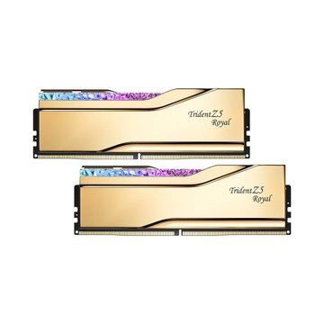 G.SKILL 芝奇 皇家戟RGB 64GB(雙通32GB*2)D5-6000/CL28金 桌上型記憶體 (F5-6000J2836G32GX2-TR5NG) 