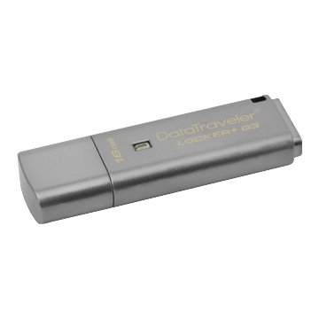 Kingston DataTraveler Locker+ G3 16G USB3.0 隨身碟-銀