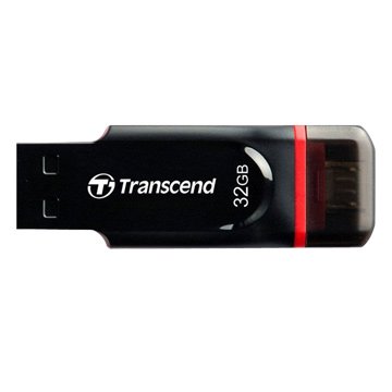 Transcend JetFlash 340 32GB micro USB OTG 隨身碟-黑