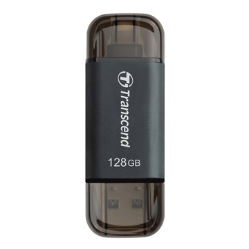 Transcend JetDrive Go 300 128GB USB3.1 Apple ios OTG 隨身碟-魔幻黑