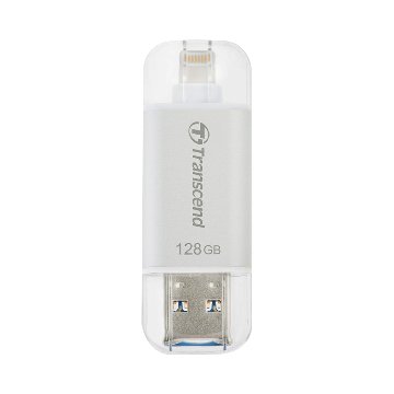 Transcend JetDrive Go 300 128GB USB3.1 Apple ios OTG 隨身碟-銀