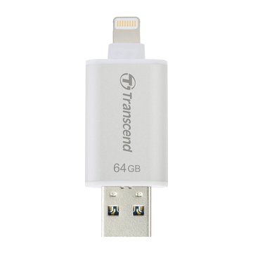 Transcend JetDrive Go 300 64GB USB3.1 Apple ios OTG 隨身碟-銀
