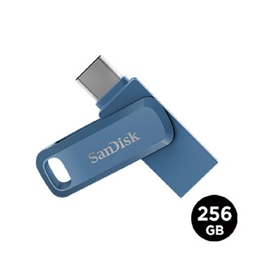 SANDISK Ultra Go USB Type-C 256GB 雙用隨身碟-靛藍(SDDDC3-256G-G46NB)