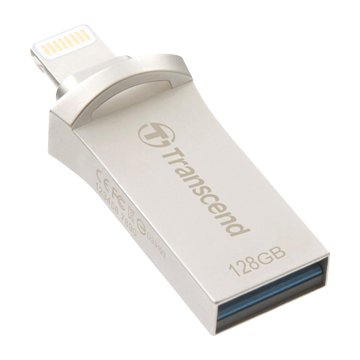 Transcend JetDrive Go 500 128GB USB3.1 Apple ios OTG 隨身碟-銀