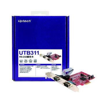 Uptech 登昌恆 UTB311 2埠RS-232擴充卡PCI-e