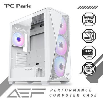 PC Park  AEF ARGB電腦機殼/白 