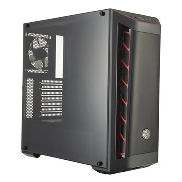 COOLER MASTER 酷碼科技 MasterBox MB511 機殼 紅色邊飾 衝孔網 透明壓克力