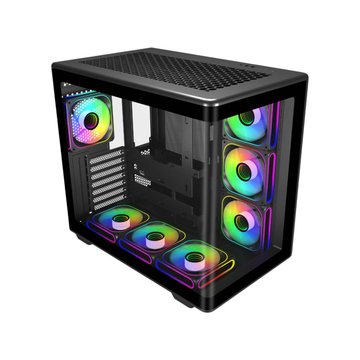 (客訂品)COOLER MASTER 酷碼科技酷碼 Elite 600 黑色 ATX 全景曲面玻璃 (12cm ARGB風扇*7 )