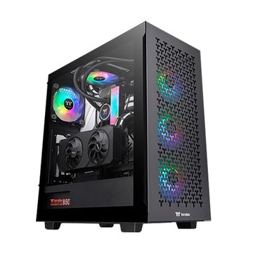 Thermaltake 曜越 (客訂品)曜越鋼粹V350 TG ARGB Air 強化玻璃-黑
