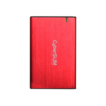 CyberSLIM 大衛肯尼 B25U31 2.5吋硬碟鋁合金外接盒紅TypeC