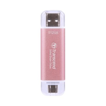 Transcend 創見 創見 ESD310S 512GB(TS512GESD310P)Type C/A外接SSD固態硬碟-粉紅