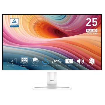 MSI 微星25' PRO MP251W E2 120Hz(HDMI.VGA.DP/含喇叭/IPS)白(福利品出清)