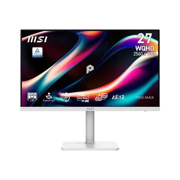 MSI 微星 27" PRO MAX 271QPHW E14 2K/144Hz可旋轉(HDMI.DP.Type-C/含喇叭/KVM/IPS)白