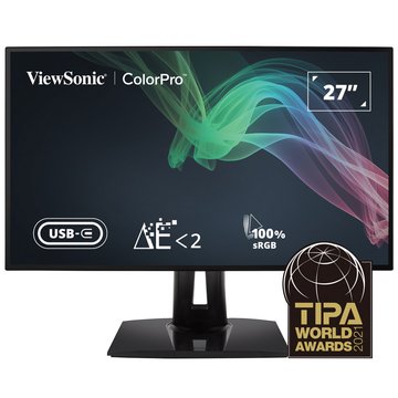 (福利品)ViewSonic 優派27'  VP2768A 2K 可旋轉調高低專業螢幕(100% SRGB/HDMI/DP/Type-C/IPS)