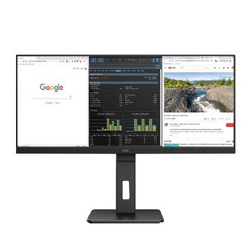 AOC 艾德蒙34'  U34P2C HDR 21:9 75H廣視角(4ms/DP.HDMI.Type-c/含喇叭/IPS)(福利品出清)