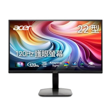 acer 宏碁22'  KA222Q J0 120Hz螢幕(HDMI.VGA/含喇叭/VA)