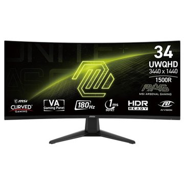 MSI 微星34'  MAG 346CQ 21:9 180Hz曲面電競(1500R/HDMI*2.DP/VA) 螢幕
