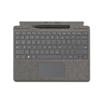 Microsoft 微軟 Surface Pro 8/9 特製版專業鍵盤-白金(含充電槽+第2代超薄手寫筆) Pro 8/9. Pro X適用