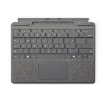 Microsoft 微軟 微軟 Surface Pro 鍵盤-白金(含Copilot 鍵+充電槽+筆)